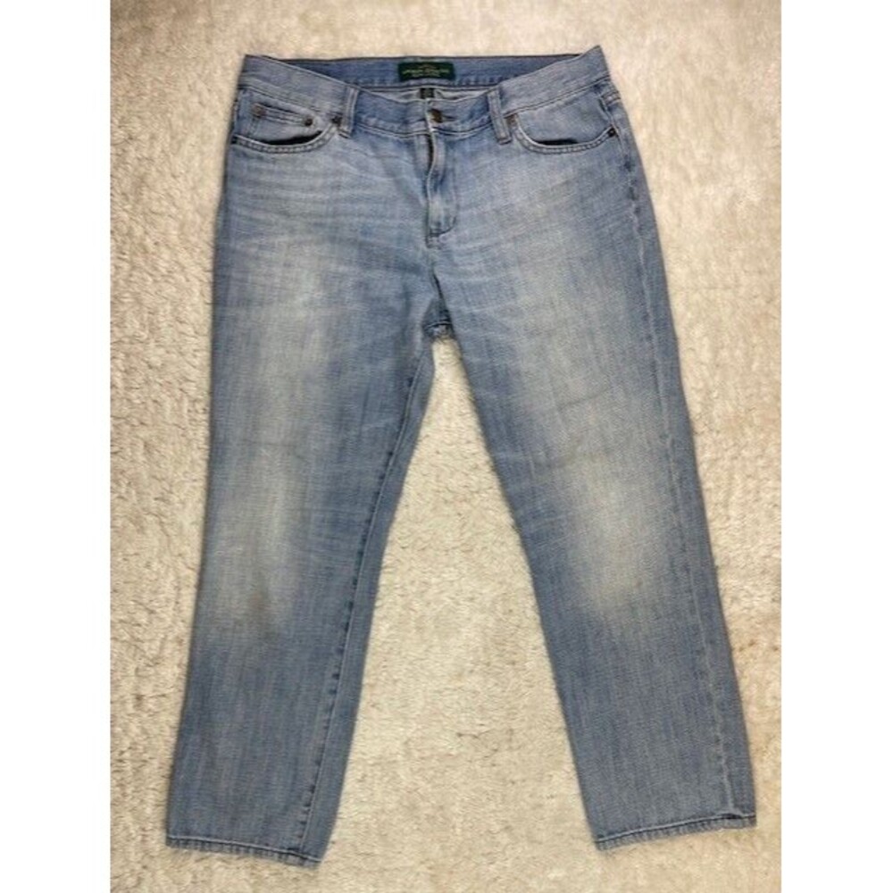 LRL Lauren Jean Co Size 10 Womens Jeans Straight Light Wash Mid Rise
